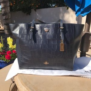 Coach Tote Croc-embossed Leather 37726